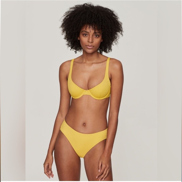 CUUP Other - CUUP scoop bikini top (36 C) and high waist bottom (L) in sunny yellow